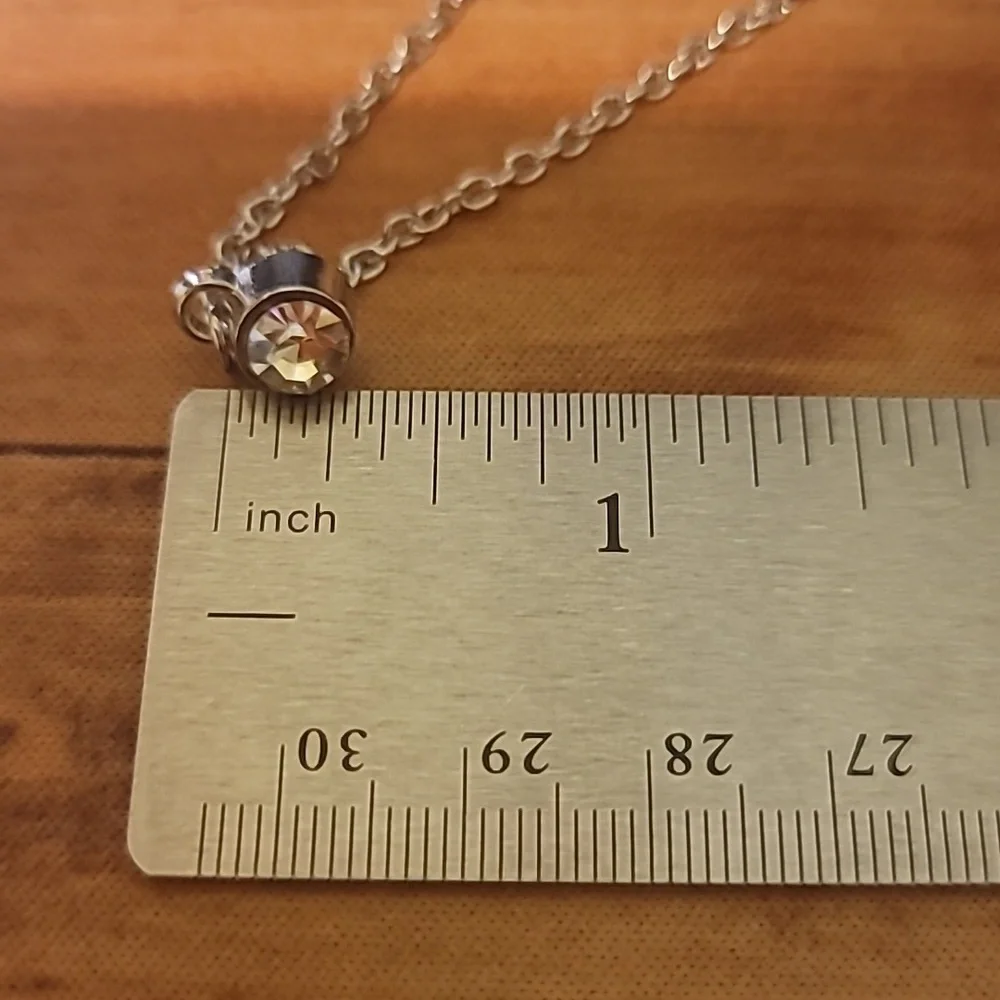 Crown Silver Tone With Rhinestones Unisex Chained Decor Brooch